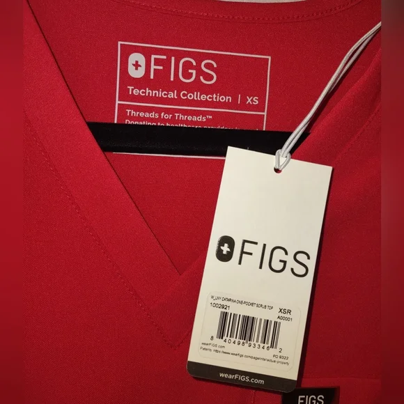 Figs Lunar Pop Red Scrub Set (XS) - Picture 4 of 6